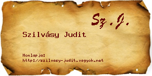 Szilvásy Judit névjegykártya