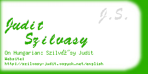 judit szilvasy business card